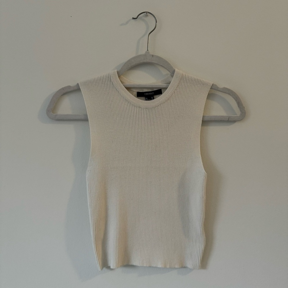 Cream Sweater Tank